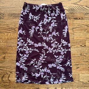 Floral Midi Slip Skirt